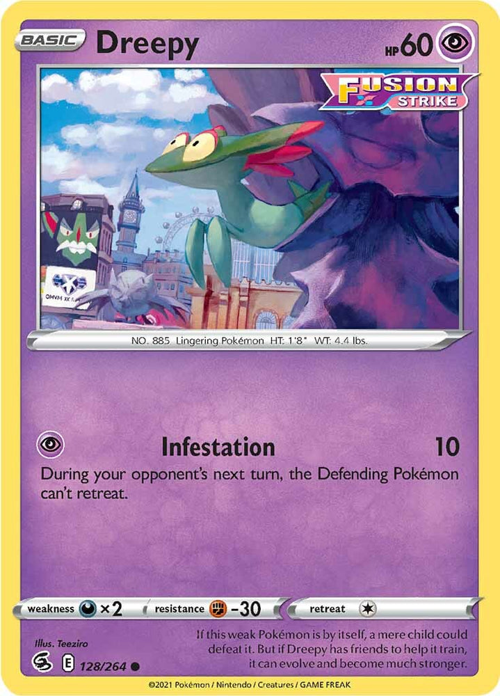 Pokemon | Dreepy (128/264) [Sword & Shield: Fusion Strike] | The Nerd Merchant