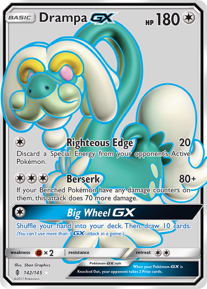 Pokemon | Drampa GX (142/145) [Sun & Moon: Guardians Rising] | The Nerd Merchant