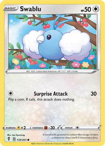 Pokemon | Swablu (132/203) [Sword & Shield: Evolving Skies] | The Nerd Merchant