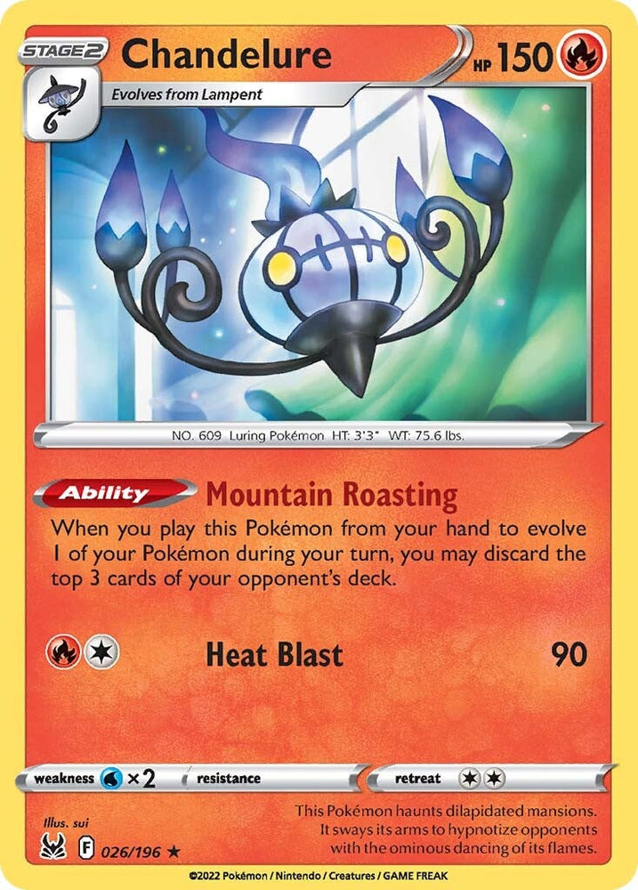 Pokemon | Chandelure (026/196) [Sword & Shield: Lost Origin] | The Nerd Merchant