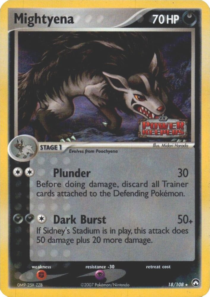 Pokemon | Mightyena (18/108) (Stamped) [EX: Power Keepers] | The Nerd Merchant
