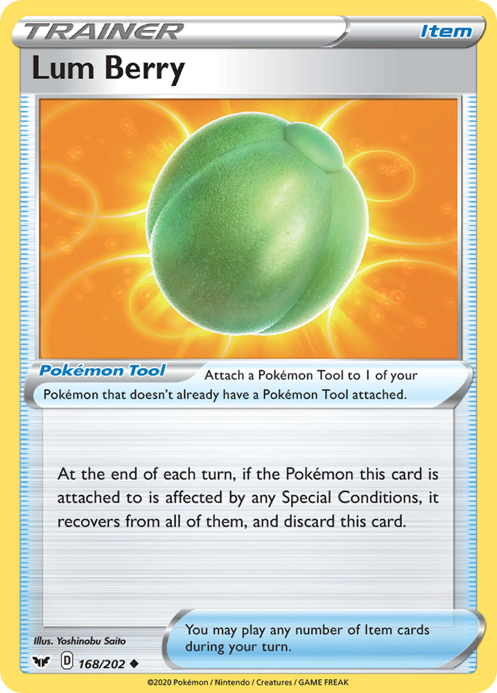 Pokemon | Lum Berry (168/202) [Sword & Shield: Base Set] | The Nerd Merchant