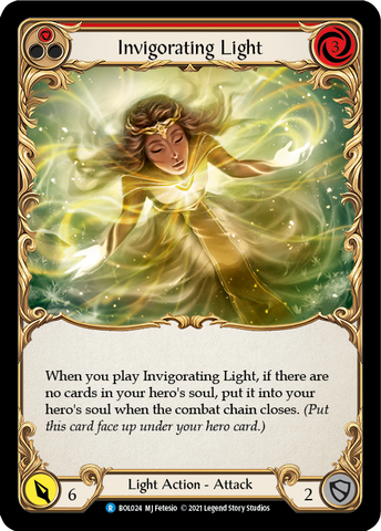 Flesh and Blood TCG | Invigorating Light (Red) [BOL024] (Monarch Boltyn Blitz Deck) | The Nerd Merchant