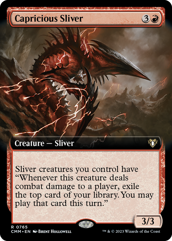 Magic | Capricious Sliver (Extended Art) [Commander Masters] | The Nerd Merchant