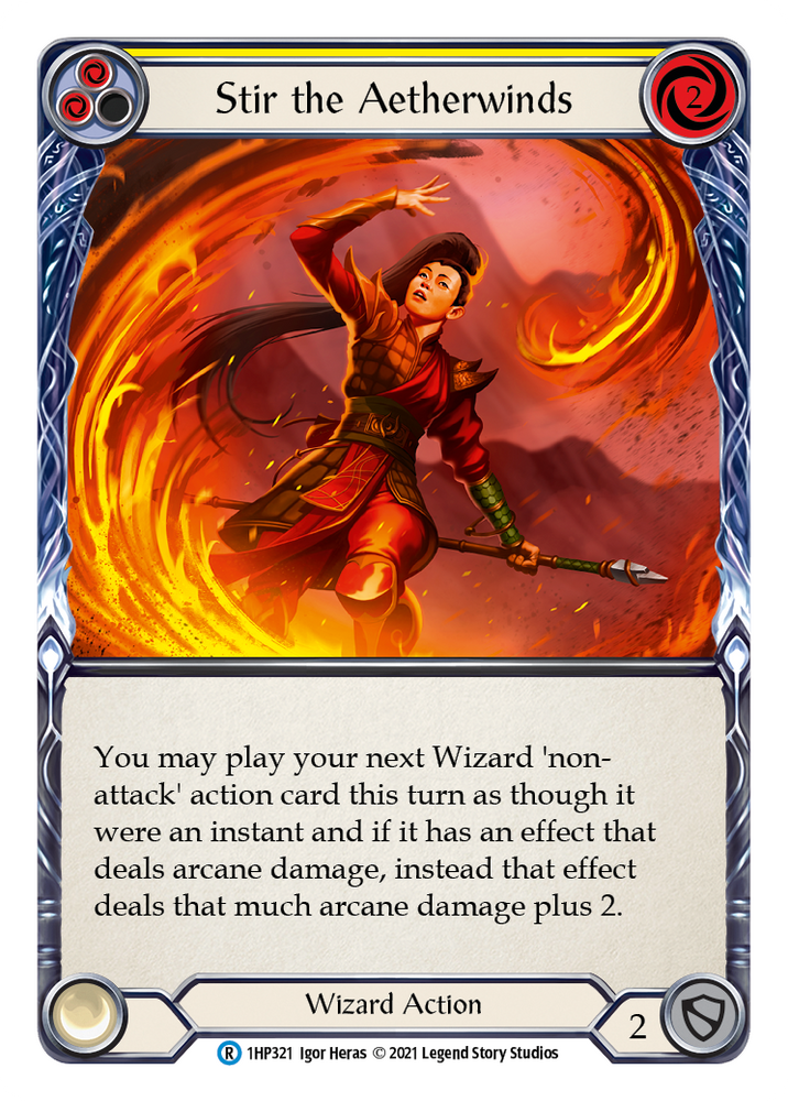 Flesh and Blood TCG | Stir the Aetherwinds (Yellow) [1HP321] (History Pack 1) | The Nerd Merchant