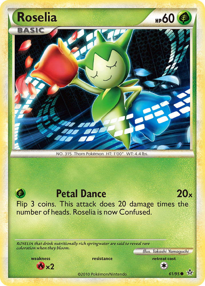 Pokemon | Roselia (61/95) [HeartGold & SoulSilver: Unleashed] | The Nerd Merchant