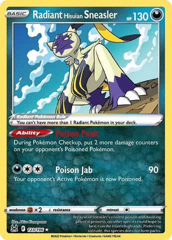 Pokemon | Radiant Hisuian Sneasler (123/196) [Sword & Shield: Lost Origin] | The Nerd Merchant