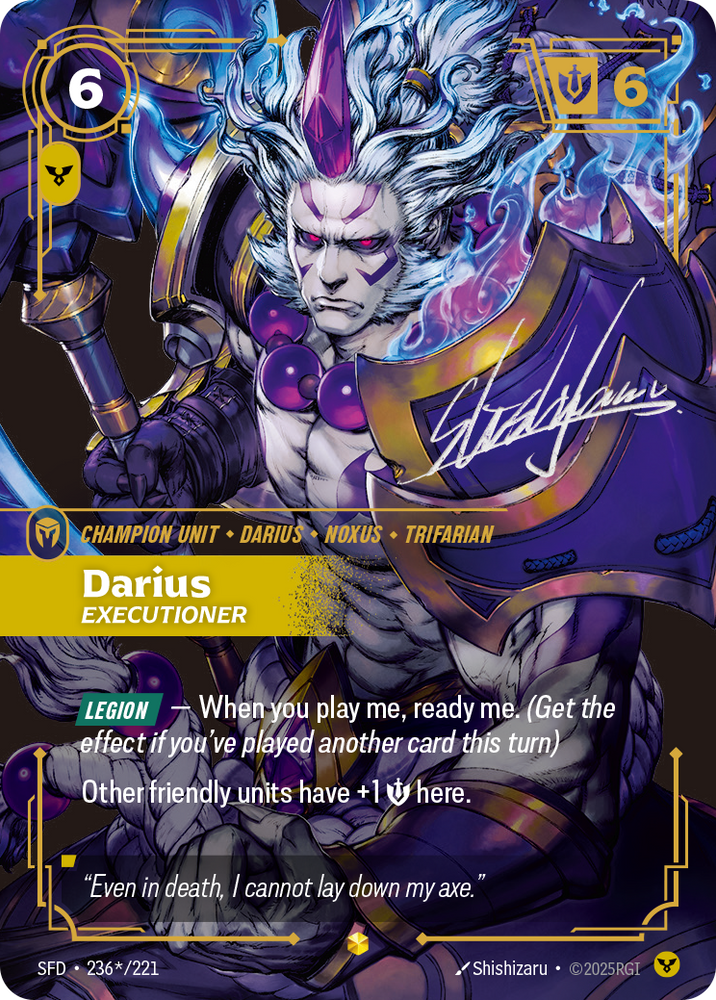 Darius, Executioner (Signature Foil) - Spiritforged #236