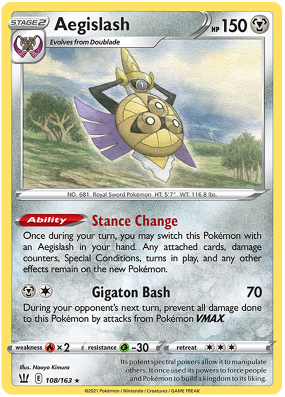 Pokemon | Aegislash (108/163) [Sword & Shield: Battle Styles] | The Nerd Merchant