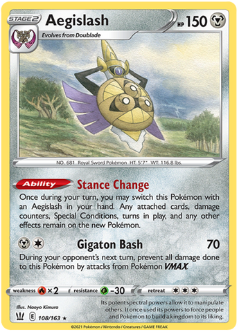 Pokemon | Aegislash (108/163) [Sword & Shield: Battle Styles] | The Nerd Merchant