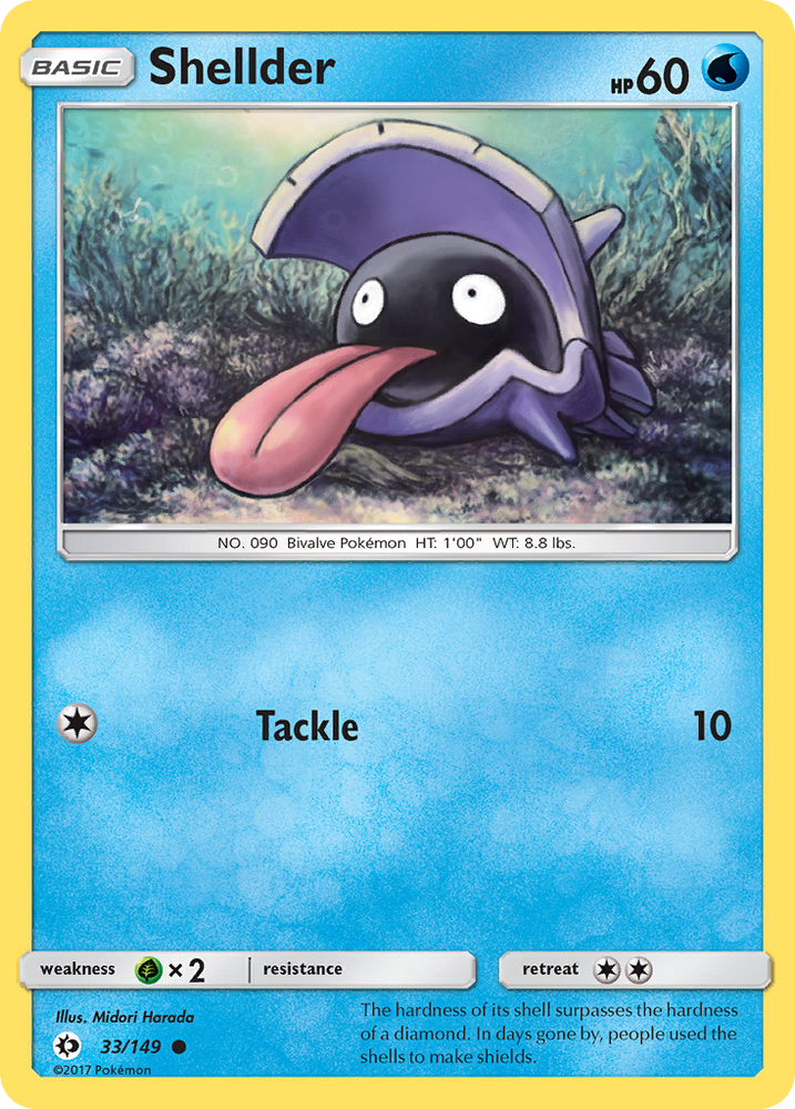 Pokemon | Shellder (33/149) [Sun & Moon: Base Set] | The Nerd Merchant