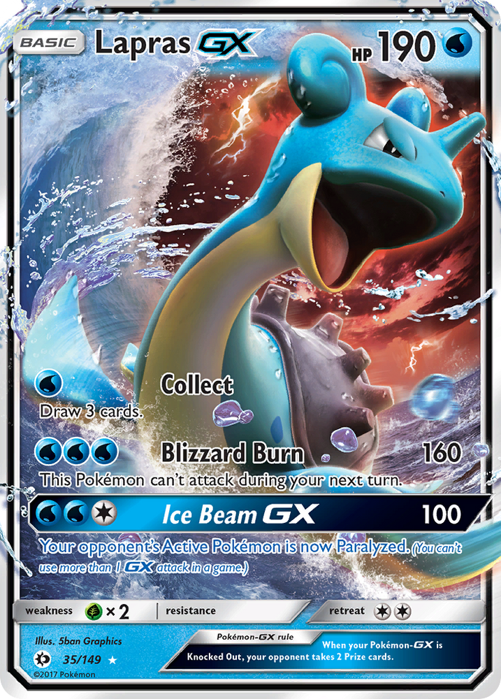 Pokemon | Lapras GX (35/149) [Sun & Moon: Base Set] | The Nerd Merchant