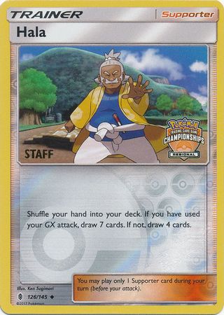 Pokemon | Hala (126/145) (Regional Championship Promo Staff) [Sun & Moon: Guardians Rising] | The Nerd Merchant