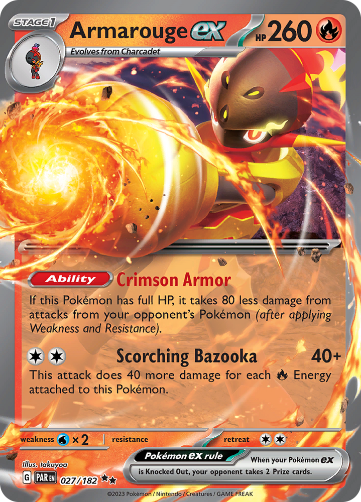 Pokemon | Armarouge ex (027/182) [Scarlet & Violet: Paradox Rift] | The Nerd Merchant