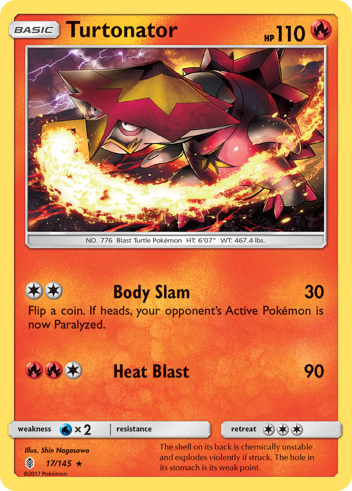 Pokemon | Turtonator (17/145) [Sun & Moon: Guardians Rising] | The Nerd Merchant