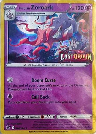 Pokemon | Hisuian Zoroark (076/196) (Lost Origin Stamp) [Sword & Shield: Lost Origin] | The Nerd Merchant