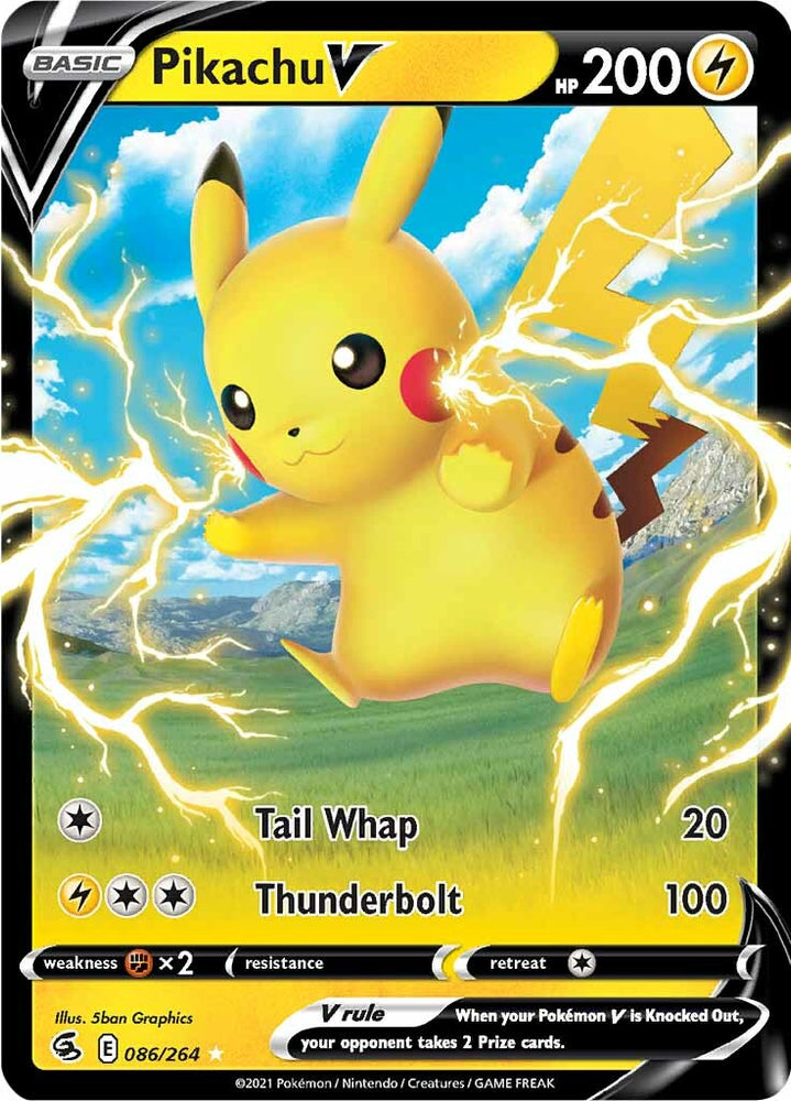 Pokemon | Pikachu V (086/264) [Sword & Shield: Fusion Strike] | The Nerd Merchant