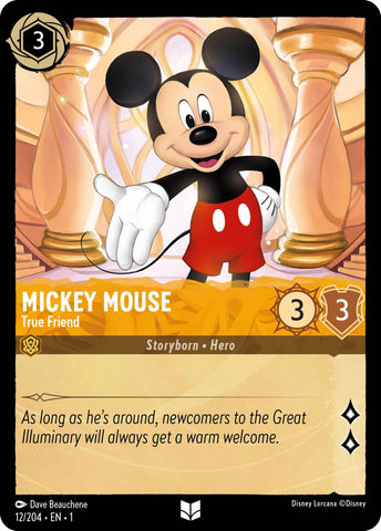 Lorcana | Mickey Mouse - True Friend (12/204) [The First Chapter] | The Nerd Merchant