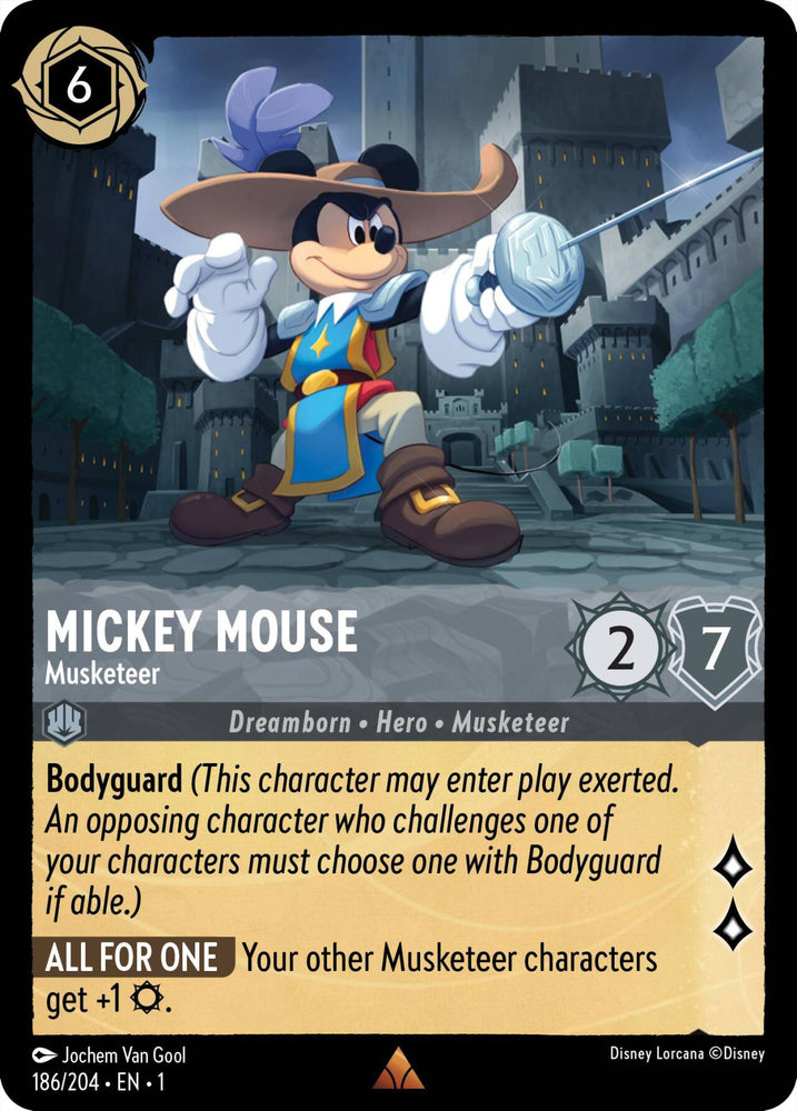 Lorcana | Mickey Mouse - Musketeer (186/204) [The First Chapter] | The Nerd Merchant