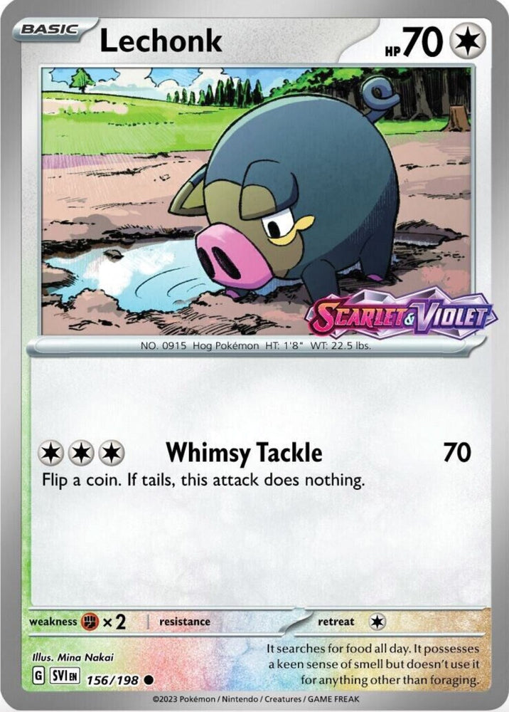 Pokemon | Lechonk (156/198) (Best Buy Promo) [Scarlet & Violet: Base Set] | The Nerd Merchant