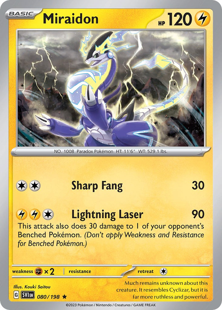 Pokemon | Miraidon (080/198) (Theme Deck Exclusive) [Scarlet & Violet: Base Set] | The Nerd Merchant