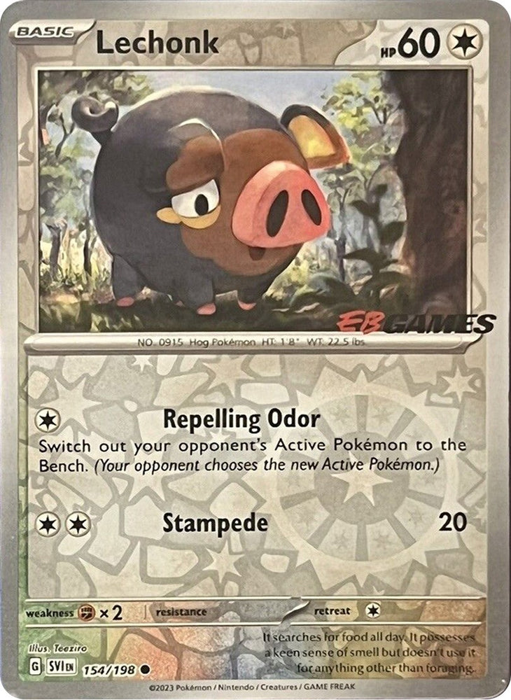 Pokemon | Lechonk (154/198) (EB Games Promo) [Scarlet & Violet: Base Set] | The Nerd Merchant