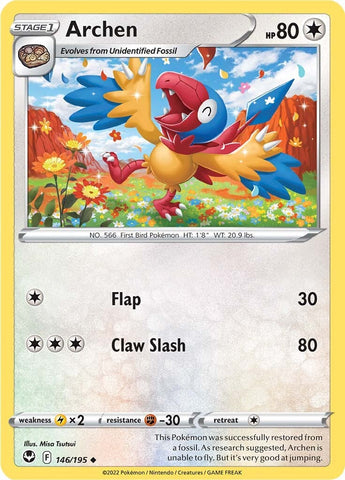 Pokemon | Archen (146/195) [Sword & Shield: Silver Tempest] | The Nerd Merchant