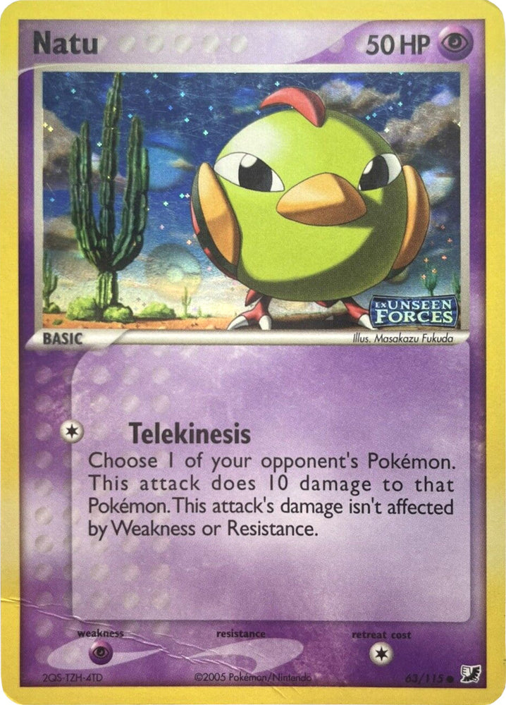 Pokemon | Natu (63/115) (Stamped) [EX: Unseen Forces] | The Nerd Merchant