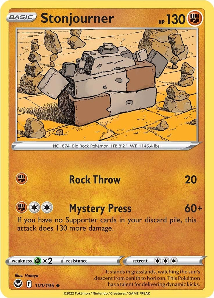 Pokemon | Stonjourner (101/195) [Sword & Shield: Silver Tempest] | The Nerd Merchant