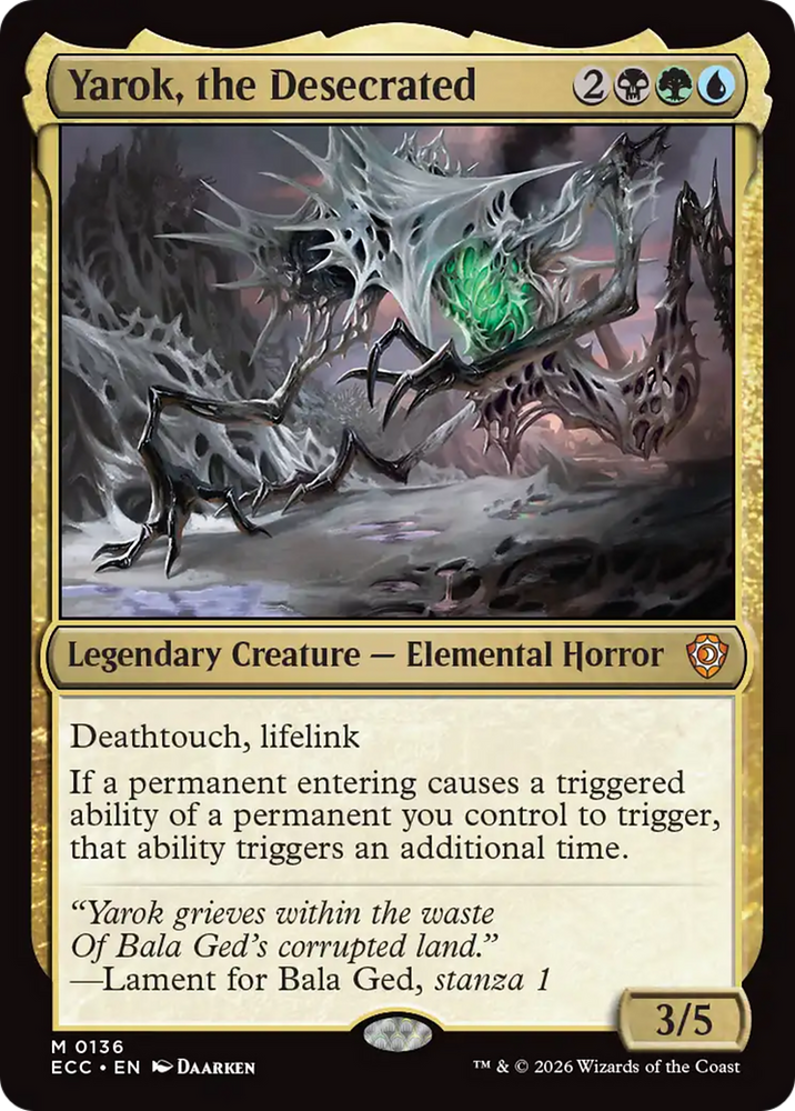 Magic | Yarok, the Desecrated [Lorwyn Eclipsed Commander] | The Nerd Merchant