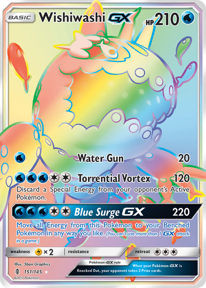 Pokemon | Wishiwashi GX (151/145) [Sun & Moon: Guardians Rising] | The Nerd Merchant