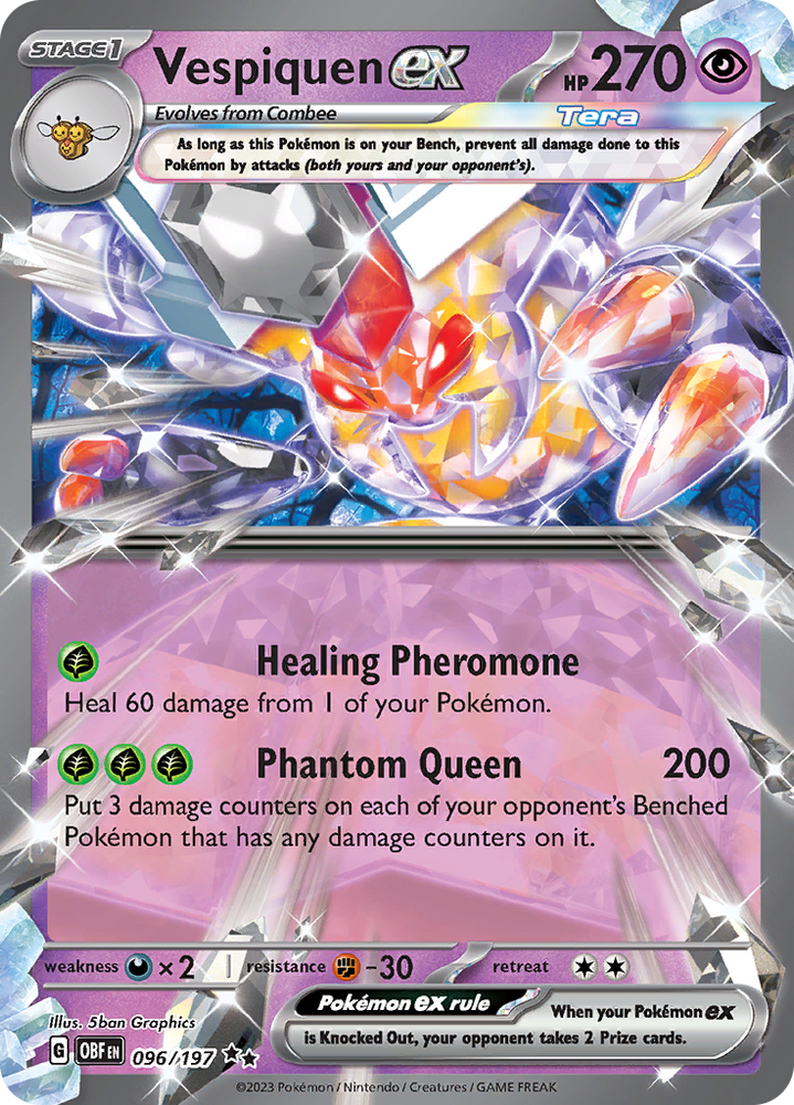 Pokemon | Vespiquen ex (096/197) [Scarlet & Violet: Obsidian Flames] | The Nerd Merchant