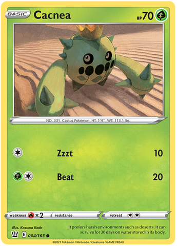 Pokemon | Cacnea (004/163) [Sword & Shield: Battle Styles] | The Nerd Merchant