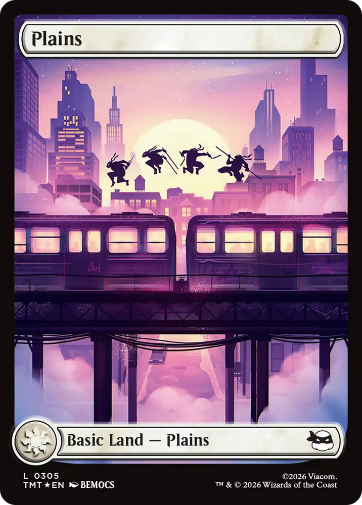 Magic | Plains (0305) (Surge Foil) [Teenage Mutant Ninja Turtles] | The Nerd Merchant