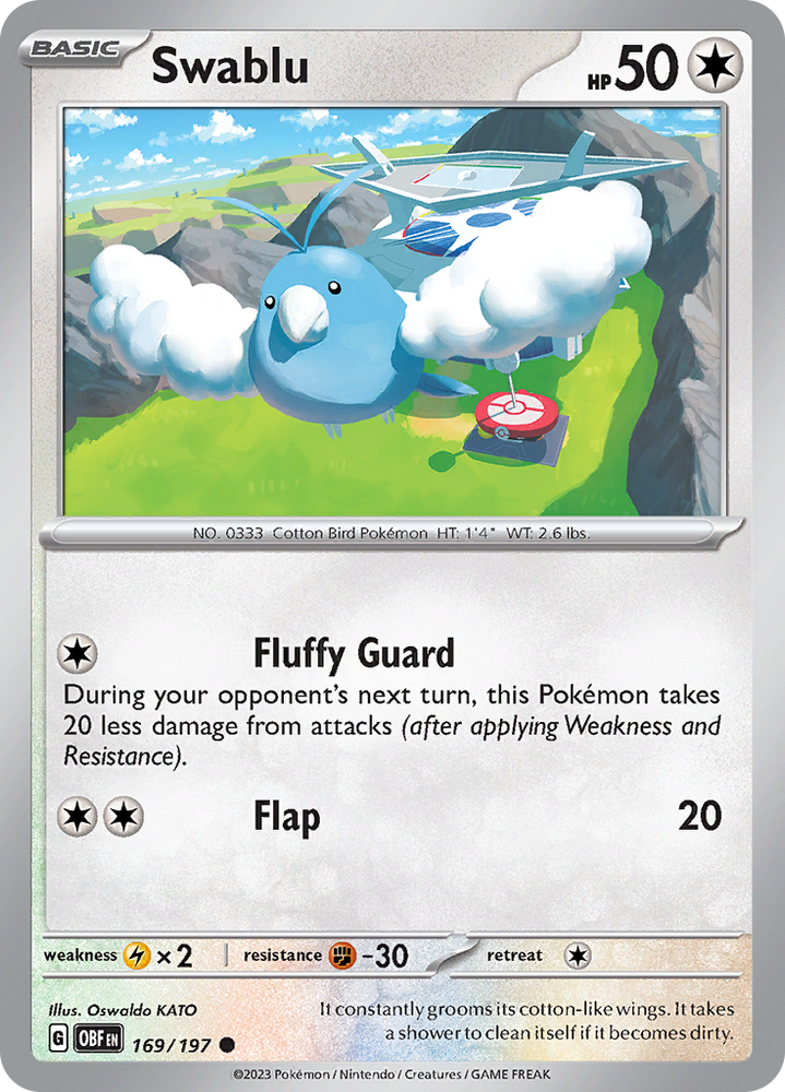 Pokemon | Swablu (169/197) [Scarlet & Violet: Obsidian Flames] | The Nerd Merchant