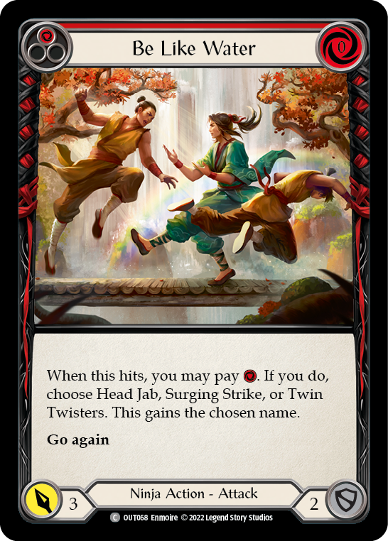 Flesh and Blood TCG | Be Like Water (Red) [OUT068] (Outsiders)  Rainbow Foil | The Nerd Merchant