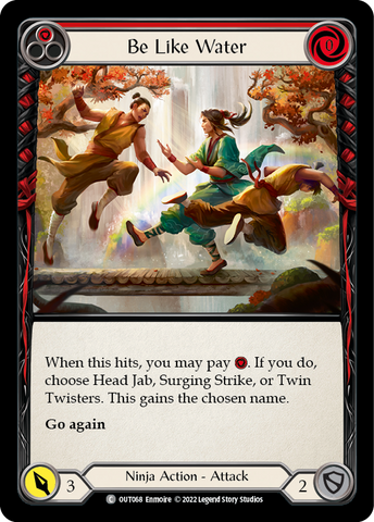 Flesh and Blood TCG | Be Like Water (Red) [OUT068] (Outsiders)  Rainbow Foil | The Nerd Merchant