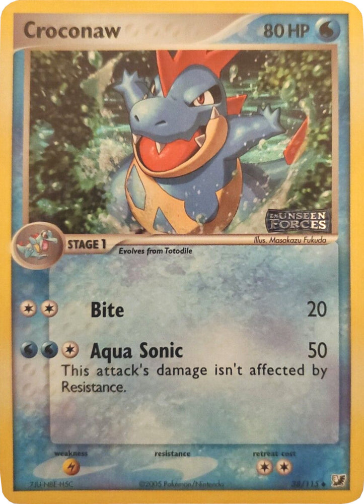 Pokemon | Croconaw (38/115) (Stamped) [EX: Unseen Forces] | The Nerd Merchant