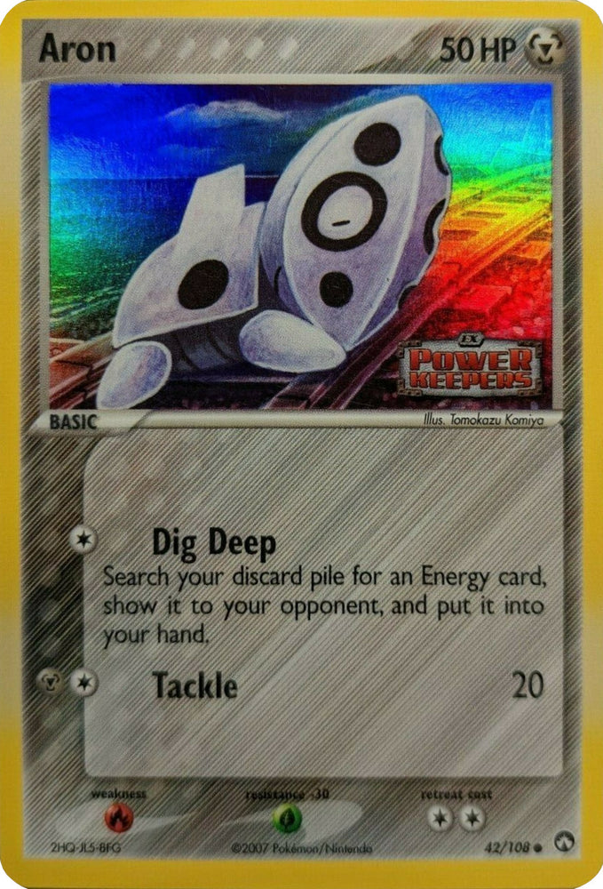 Pokemon | Aron (42/108) (Stamped) [EX: Power Keepers] | The Nerd Merchant