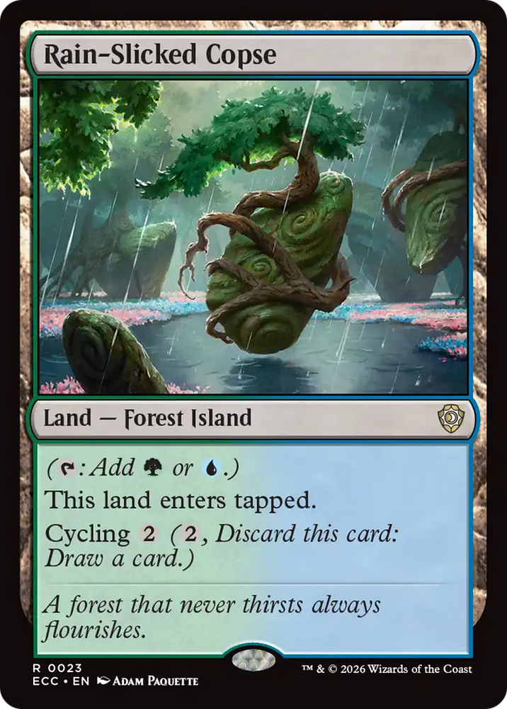 Magic | Rain-Slicked Copse [Lorwyn Eclipsed Commander] | The Nerd Merchant