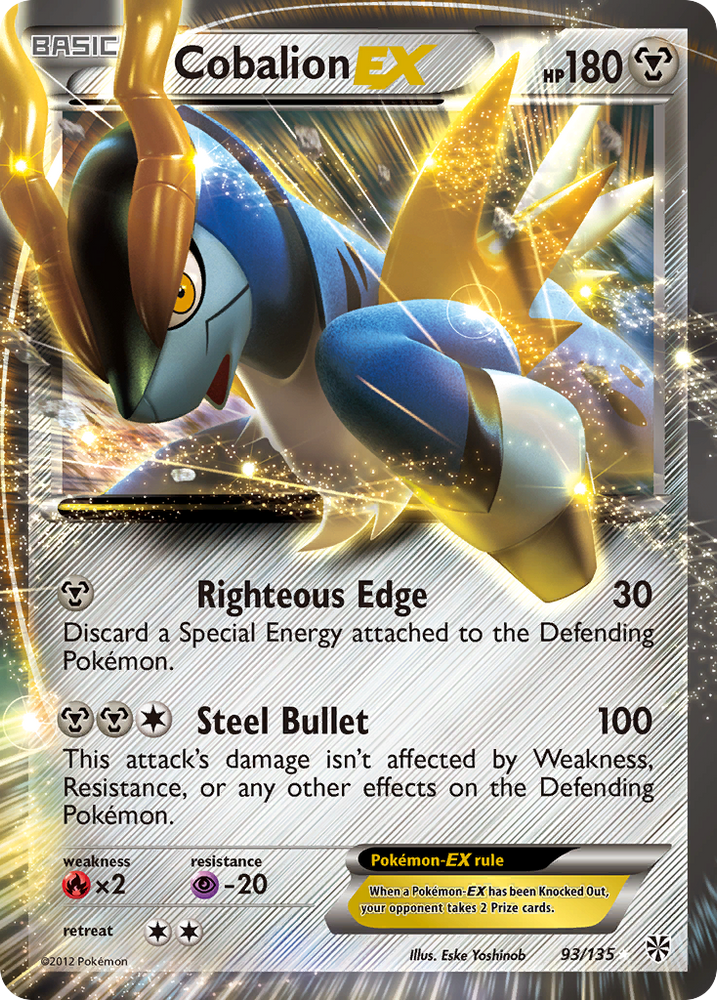 Pokemon | Cobalion EX (93/135) [Black & White: Plasma Storm] | The Nerd Merchant