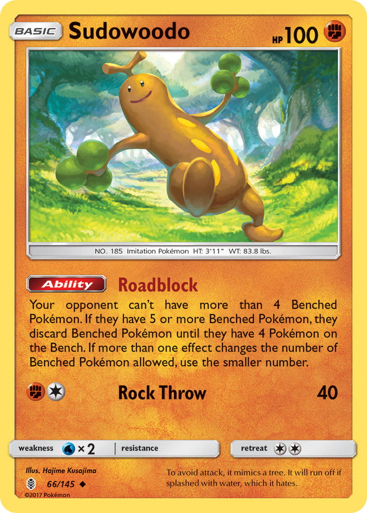 Pokemon | Sudowoodo (66/145) [Sun & Moon: Guardians Rising] | The Nerd Merchant