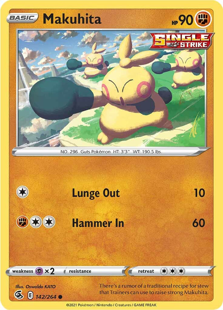 Pokemon | Makuhita (142/264) [Sword & Shield: Fusion Strike] | The Nerd Merchant