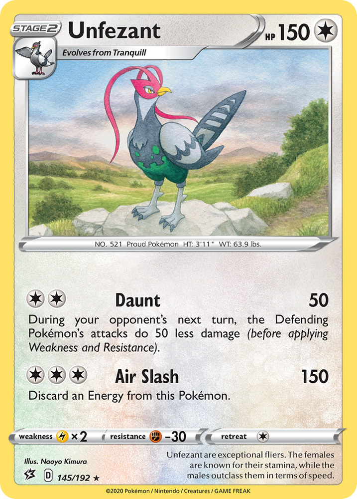 Pokemon | Unfezant (145/192) [Sword & Shield: Rebel Clash] | The Nerd Merchant