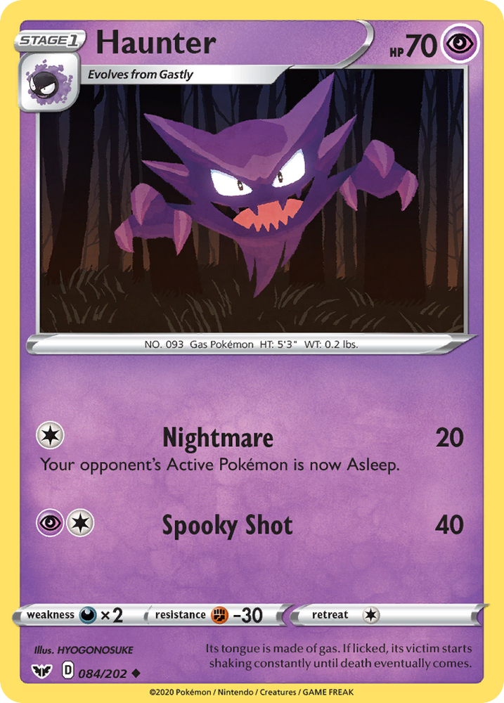 Pokemon | Haunter (084/202) [Sword & Shield: Base Set] | The Nerd Merchant