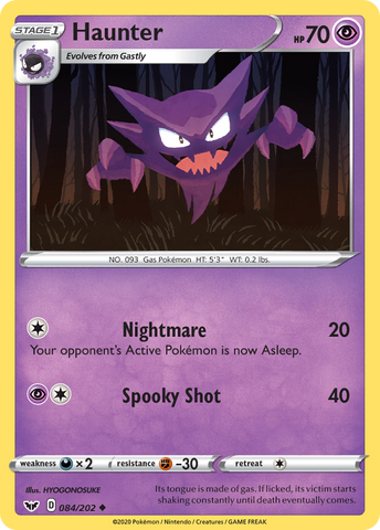 Pokemon | Haunter (084/202) [Sword & Shield: Base Set] | The Nerd Merchant