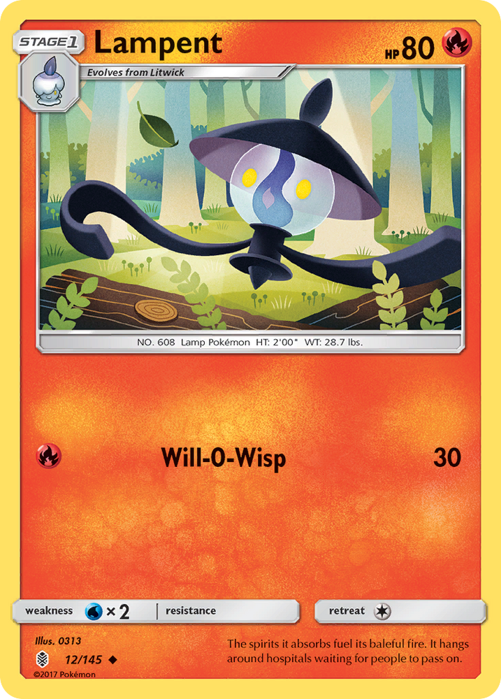 Pokemon | Lampent (12/145) [Sun & Moon: Guardians Rising] | The Nerd Merchant