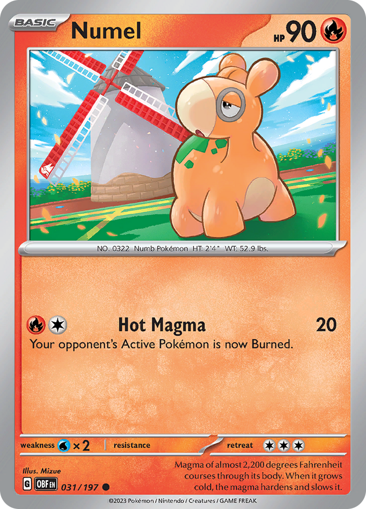 Pokemon | Numel (031/197) [Scarlet & Violet: Obsidian Flames] | The Nerd Merchant