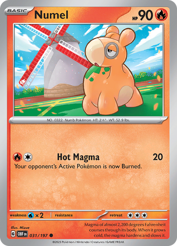 Pokemon | Numel (031/197) [Scarlet & Violet: Obsidian Flames] | The Nerd Merchant