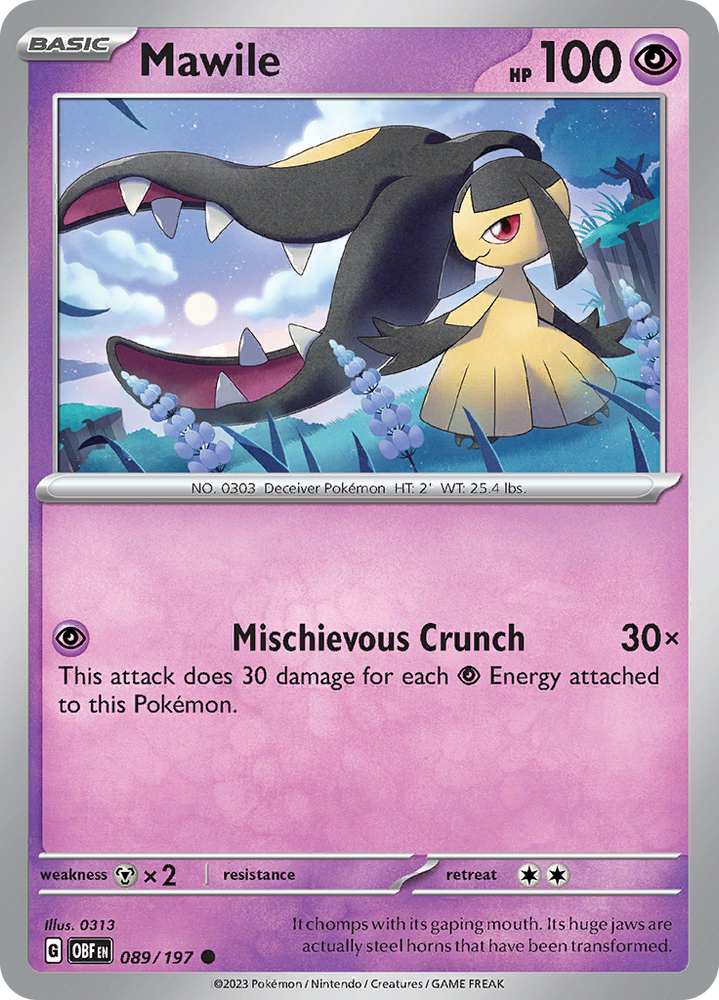 Pokemon | Mawile (089/197) [Scarlet & Violet: Obsidian Flames] | The Nerd Merchant